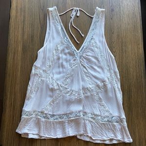 Lace detail tank top